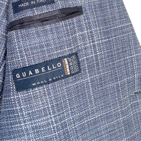 Boggi Milano Men's Handmade Wool Silk Unstructured Blazer Jacket Blue Size 50 - Picture 11 of 12